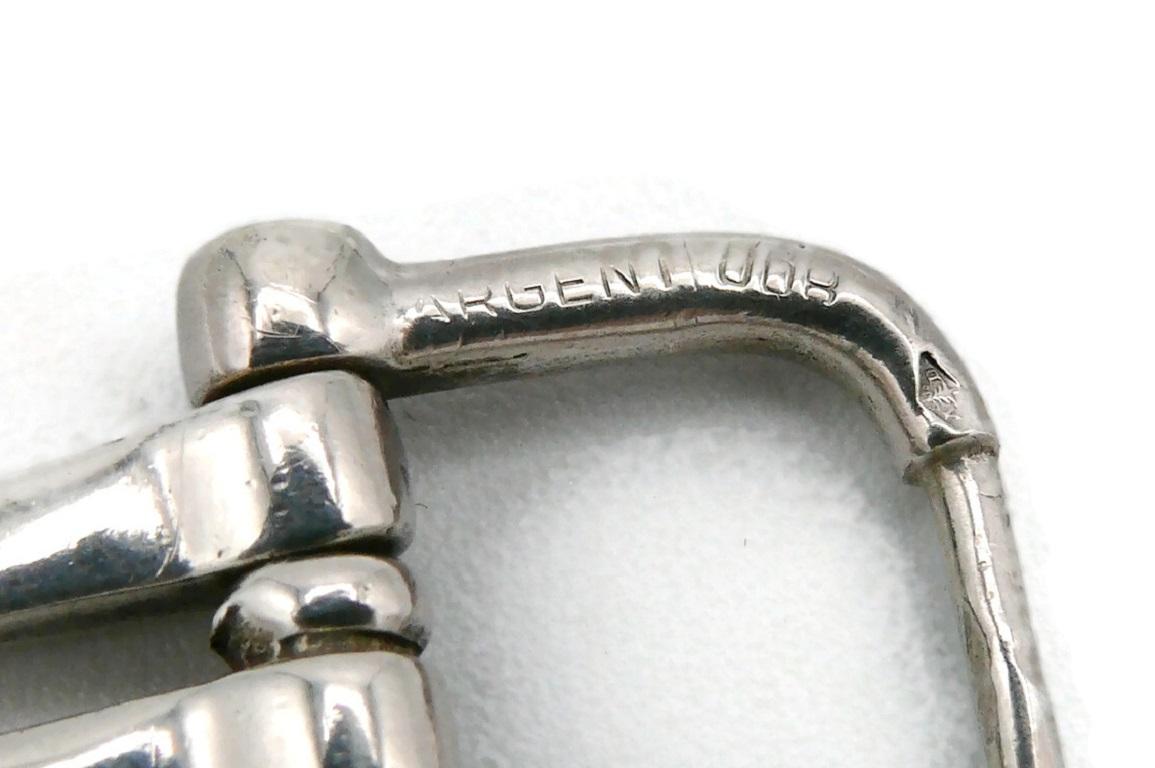Céline Bracelet vintage à mors de cheval en argent 13