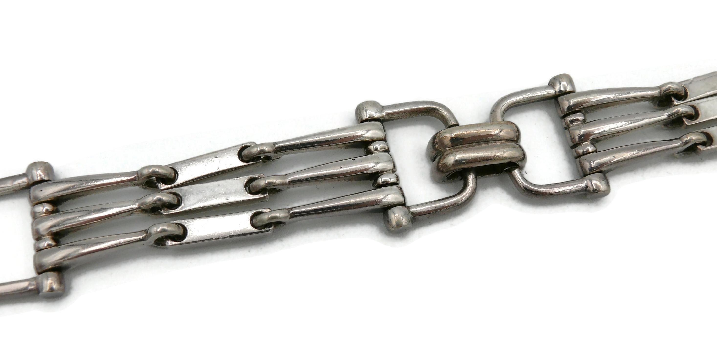 Céline Bracelet vintage à mors de cheval en argent 1
