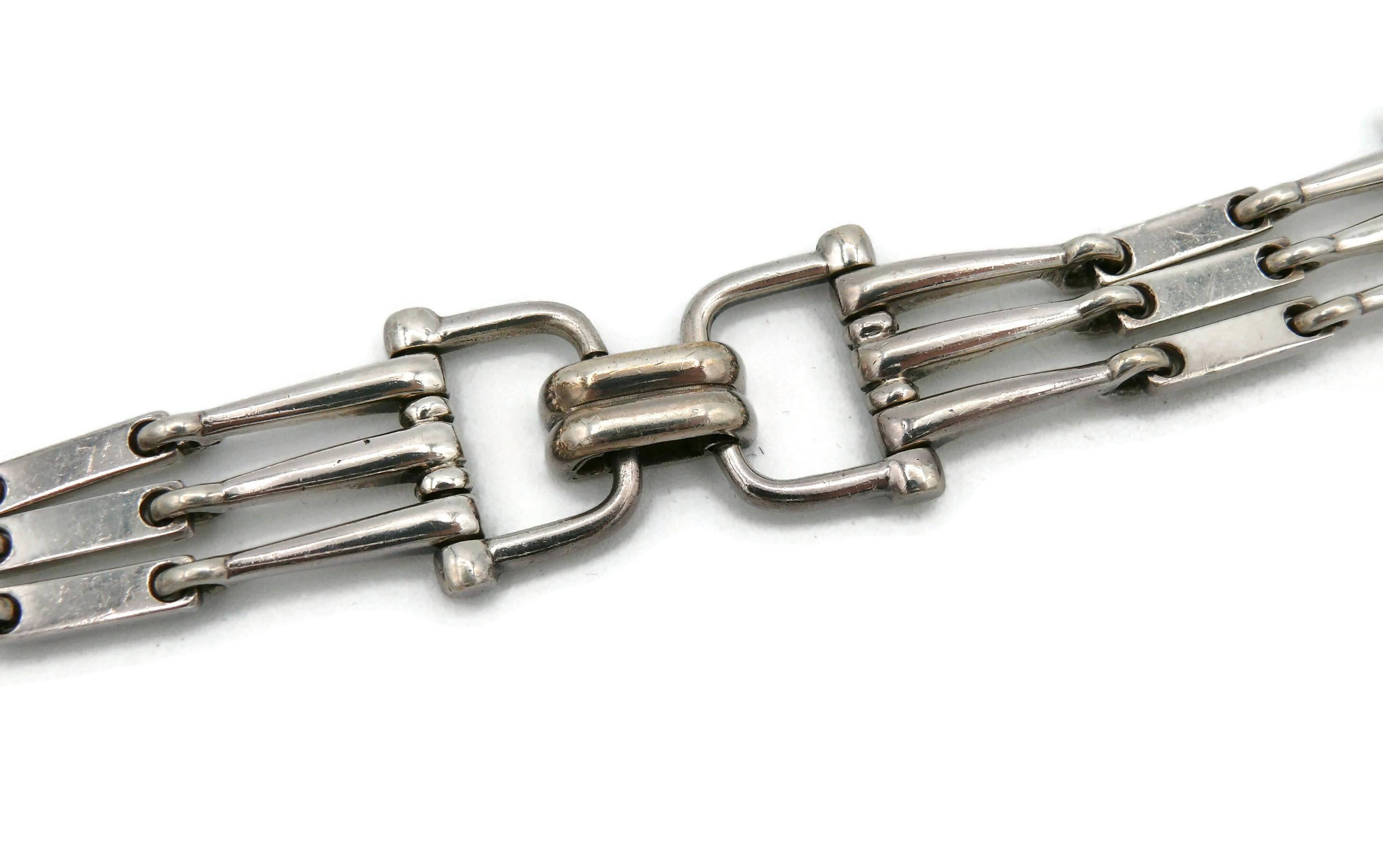 Céline Bracelet vintage à mors de cheval en argent 2
