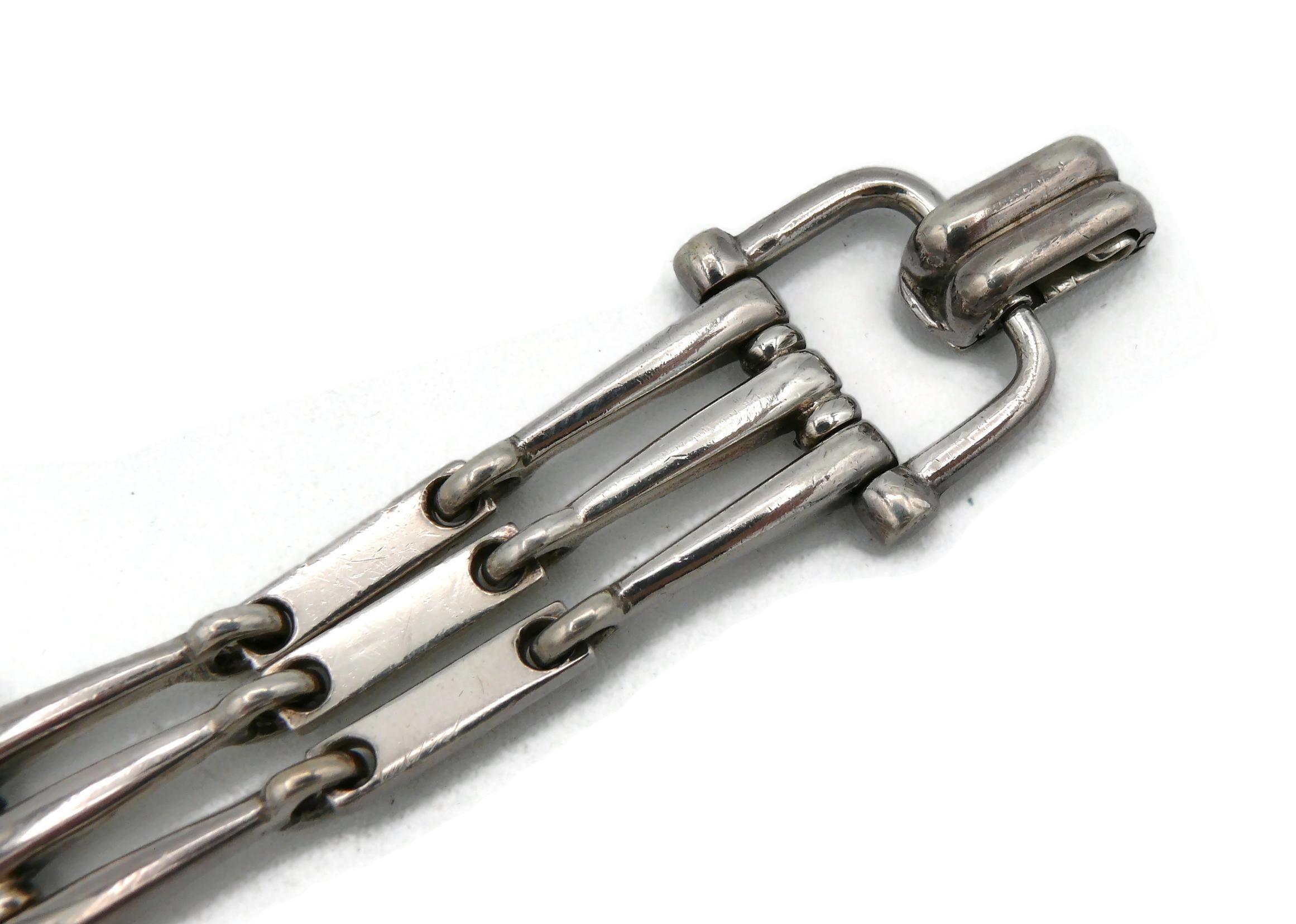 Céline Bracelet vintage à mors de cheval en argent 4