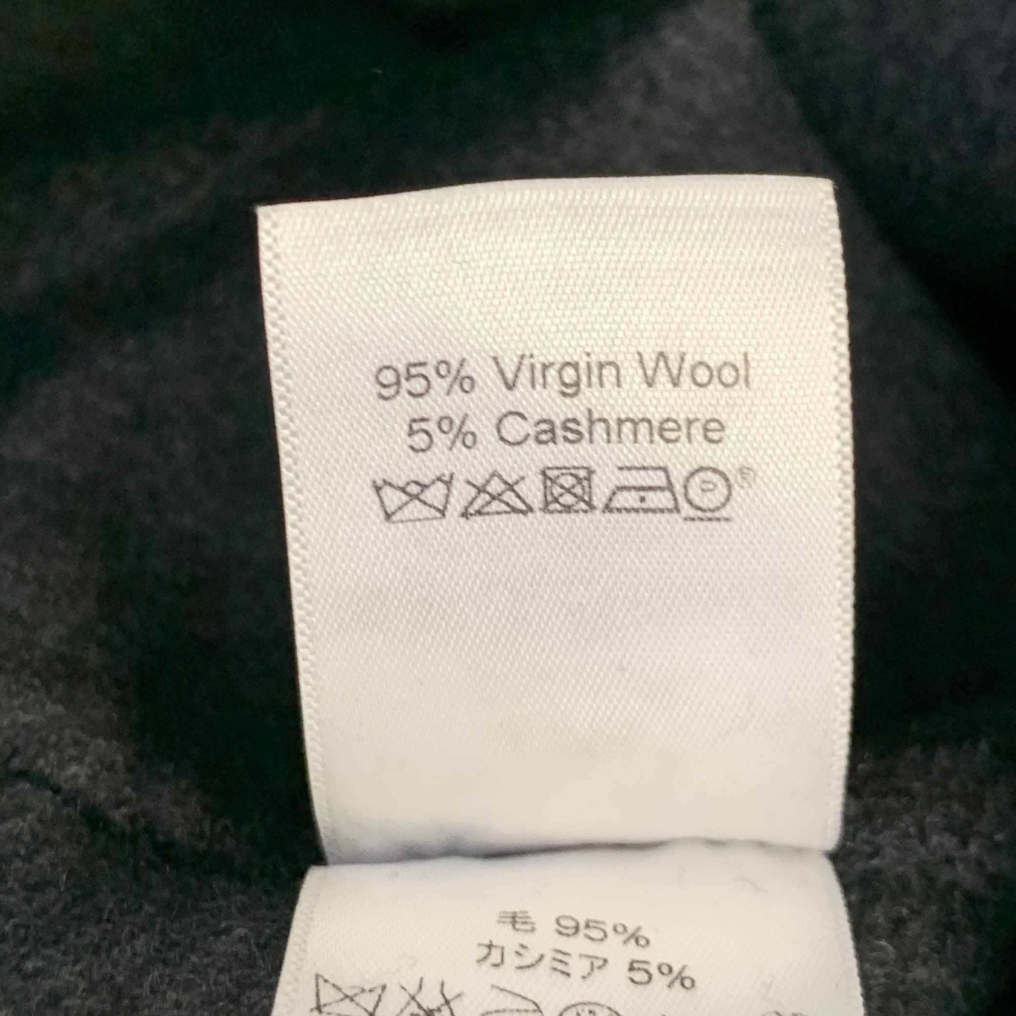 CELINE Vintage Taglia 6 Pullover girocollo in lana vergine e cachemire grigio carbone in vendita 1