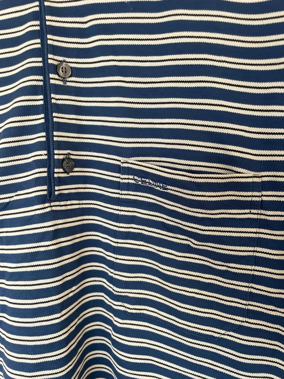 Celine vintage striped polo / old money style T-shirt 1990s For Sale 7