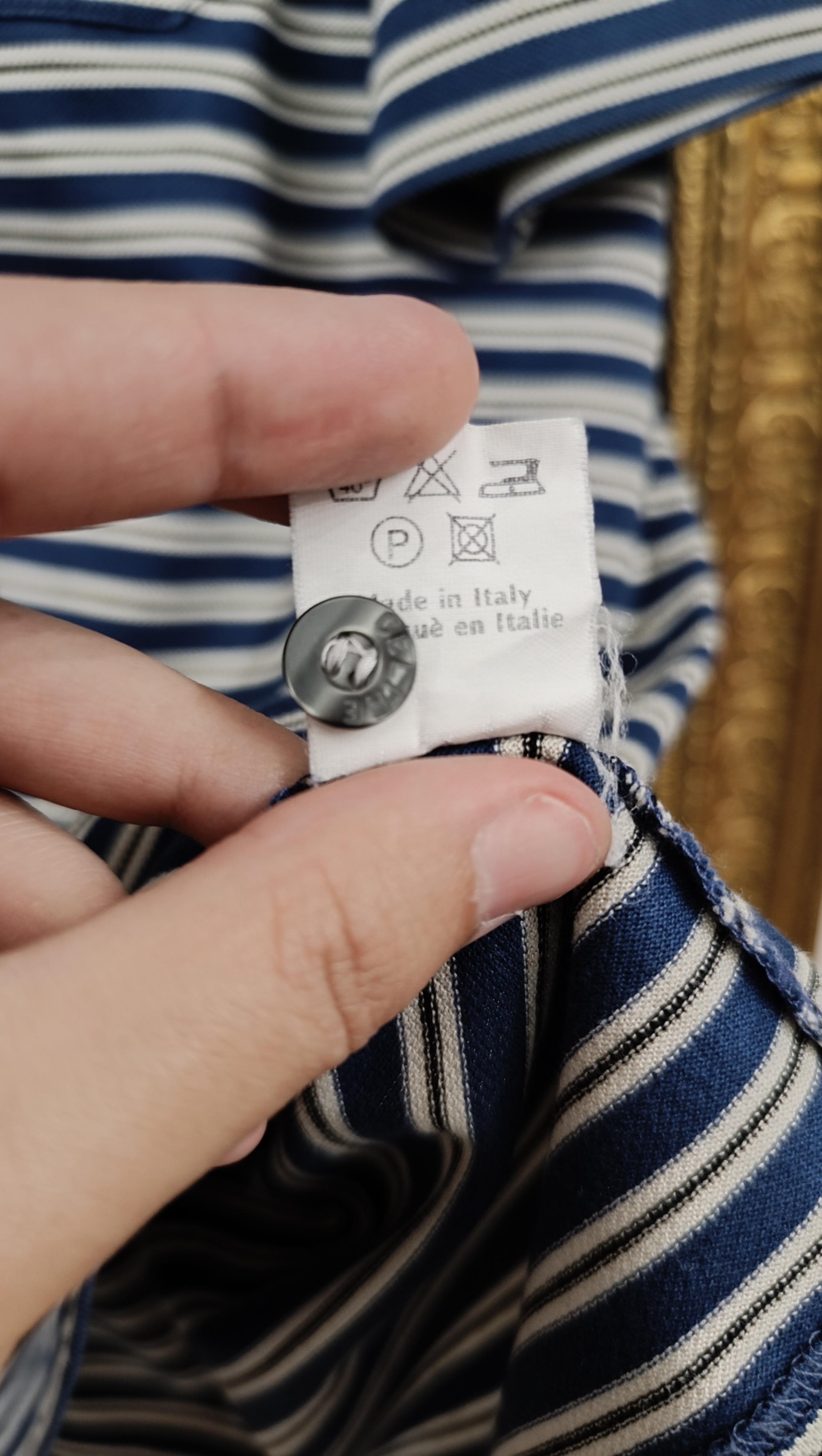 Celine vintage striped polo / old money style T-shirt 1990s For Sale 11