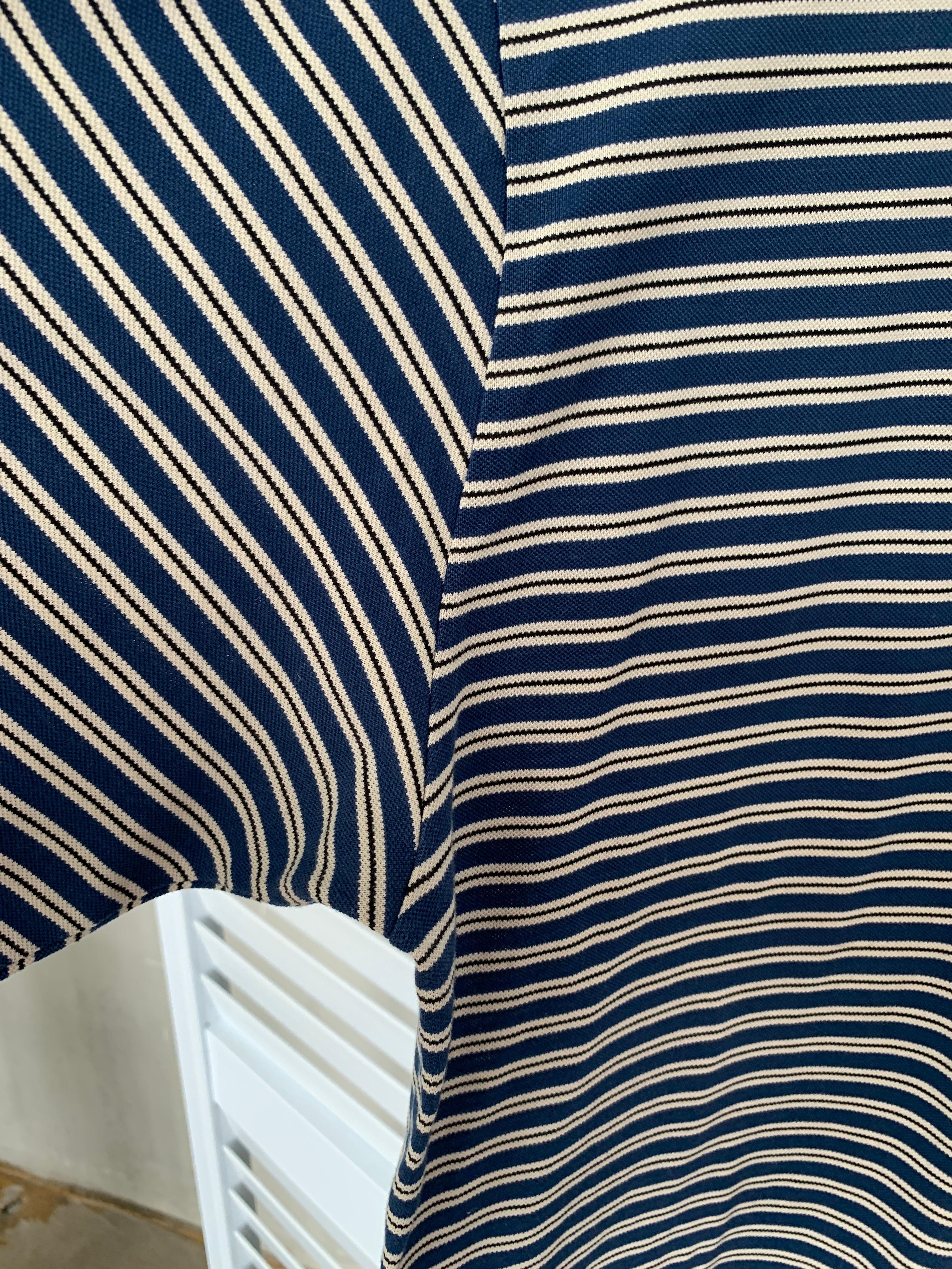 Celine vintage striped polo / old money style T-shirt 1990s For Sale 1