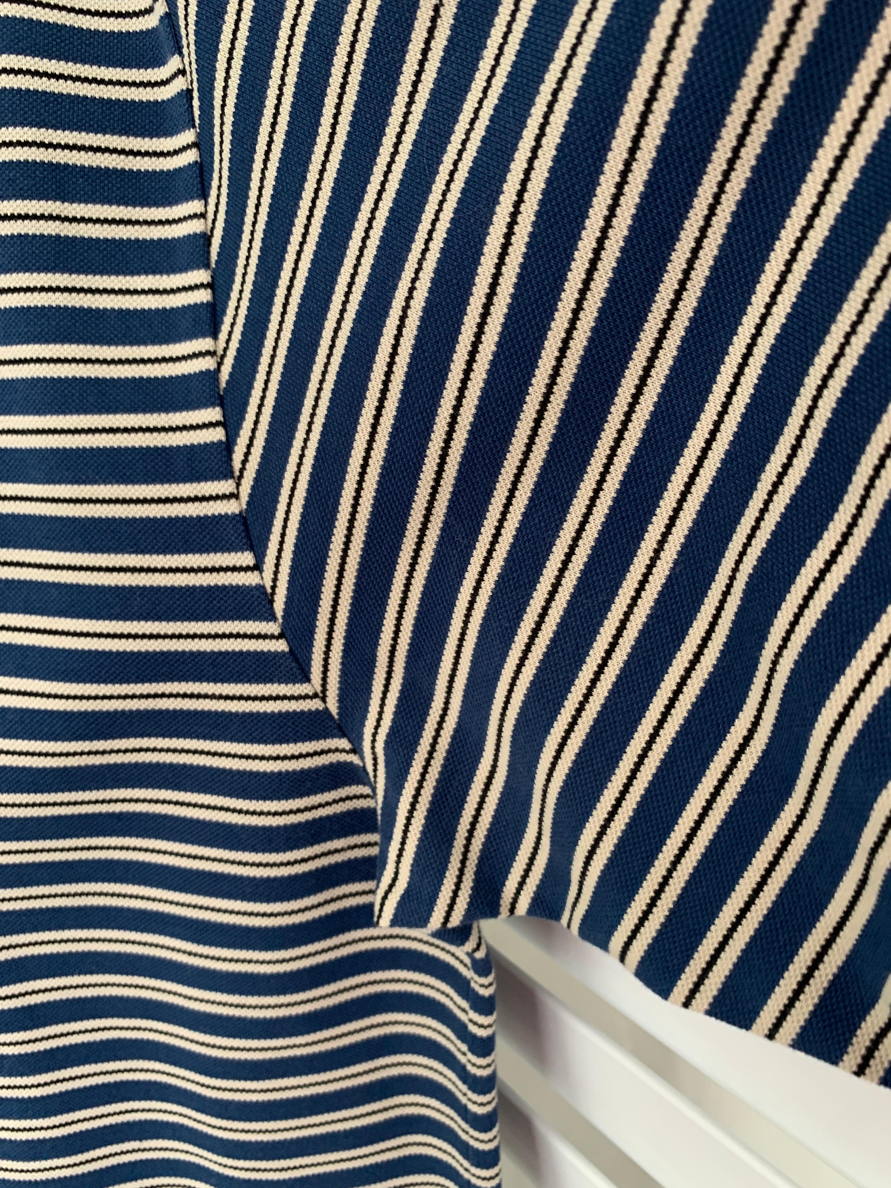 Celine vintage striped polo / old money style T-shirt 1990s For Sale 2