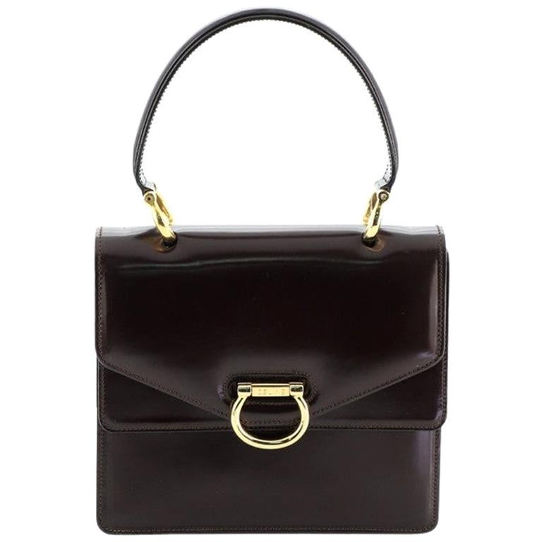 Celine Vintage Top Handle Bag Patent at 1stDibs