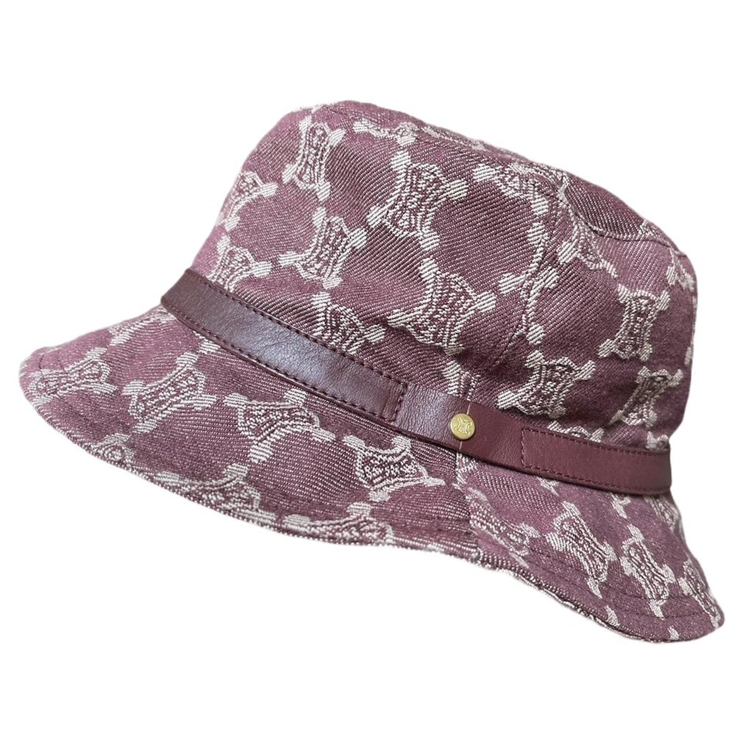 Celine Vintage Triomphe Denim Bucket Hat Size Small For Sale At 1stdibs Celine Bucket Hat Celine Denim Bucket Hat Celine Hat