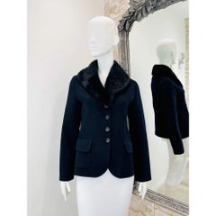 Celine Virgin Wool/Cashmere & Mink Fur Jacket Size 42FR