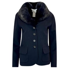 Celine Virgin Wool/Cashmere & Mink Fur Jacket Size 42FR