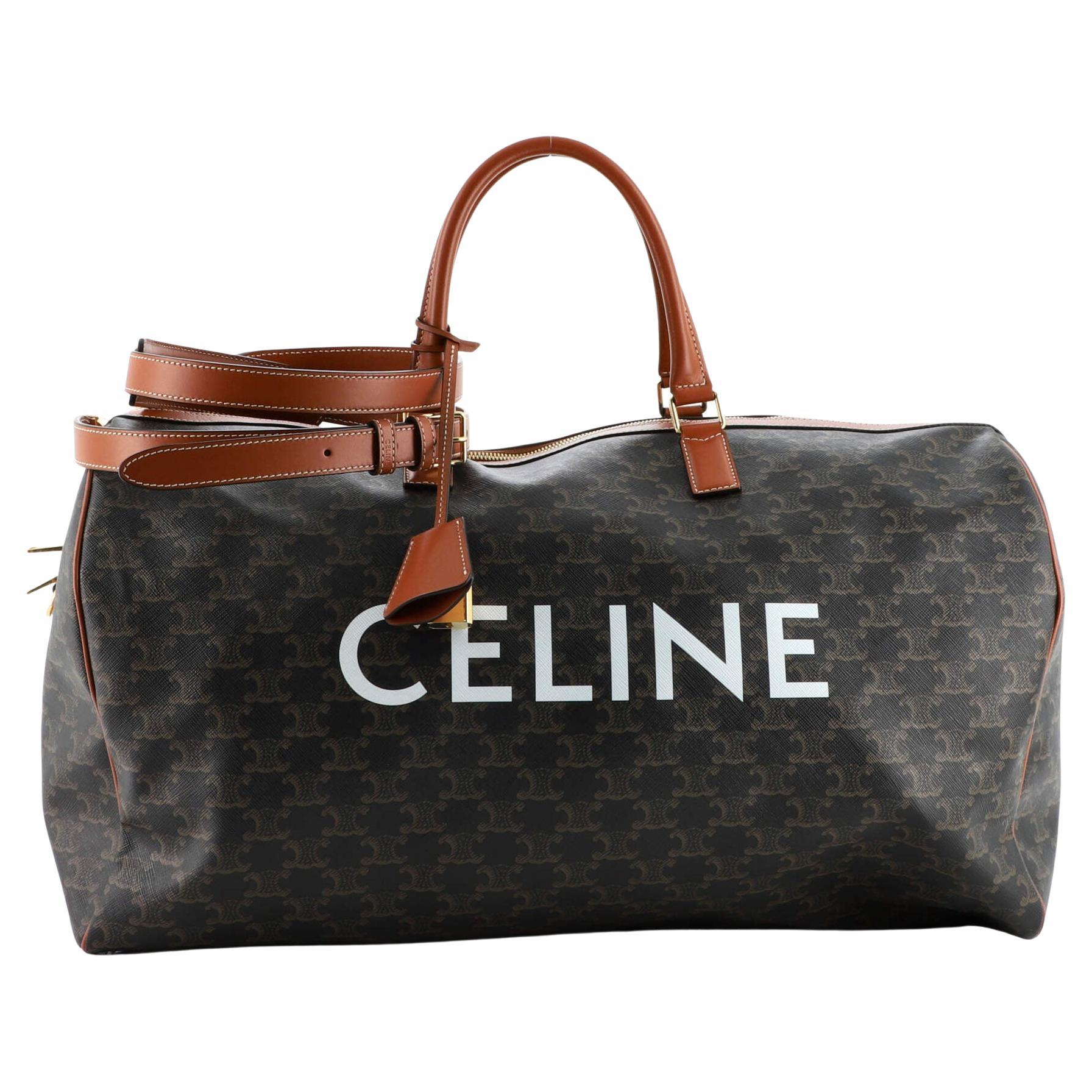 Celine Voyage Duffle Bag Triomphe Coated Canvas Large at 1stDibs | celine  duffle bag, celine travel bag, celine voyage bag