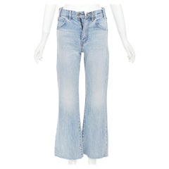 CELINE W_FL_008 N424 789D 07VS light wash high waist wide leg cropped jeans 25"