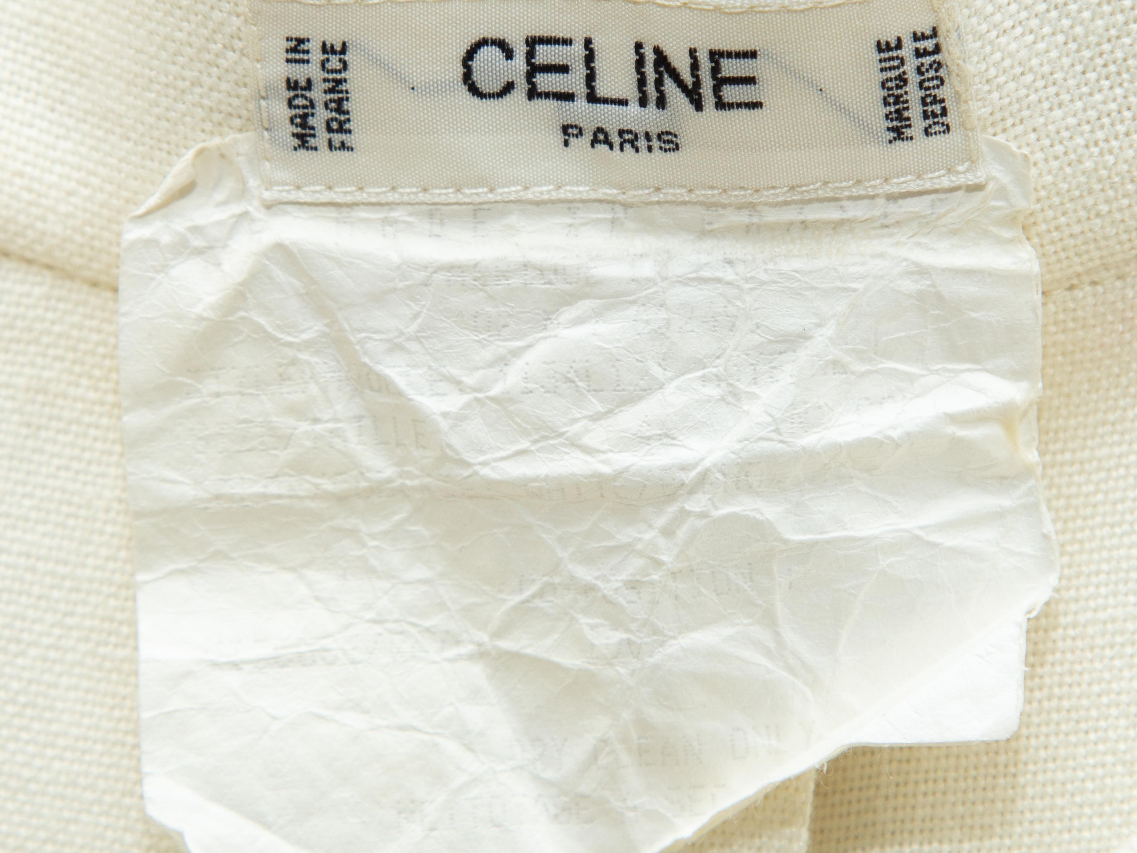 Celine White Button Midi Skirt 1