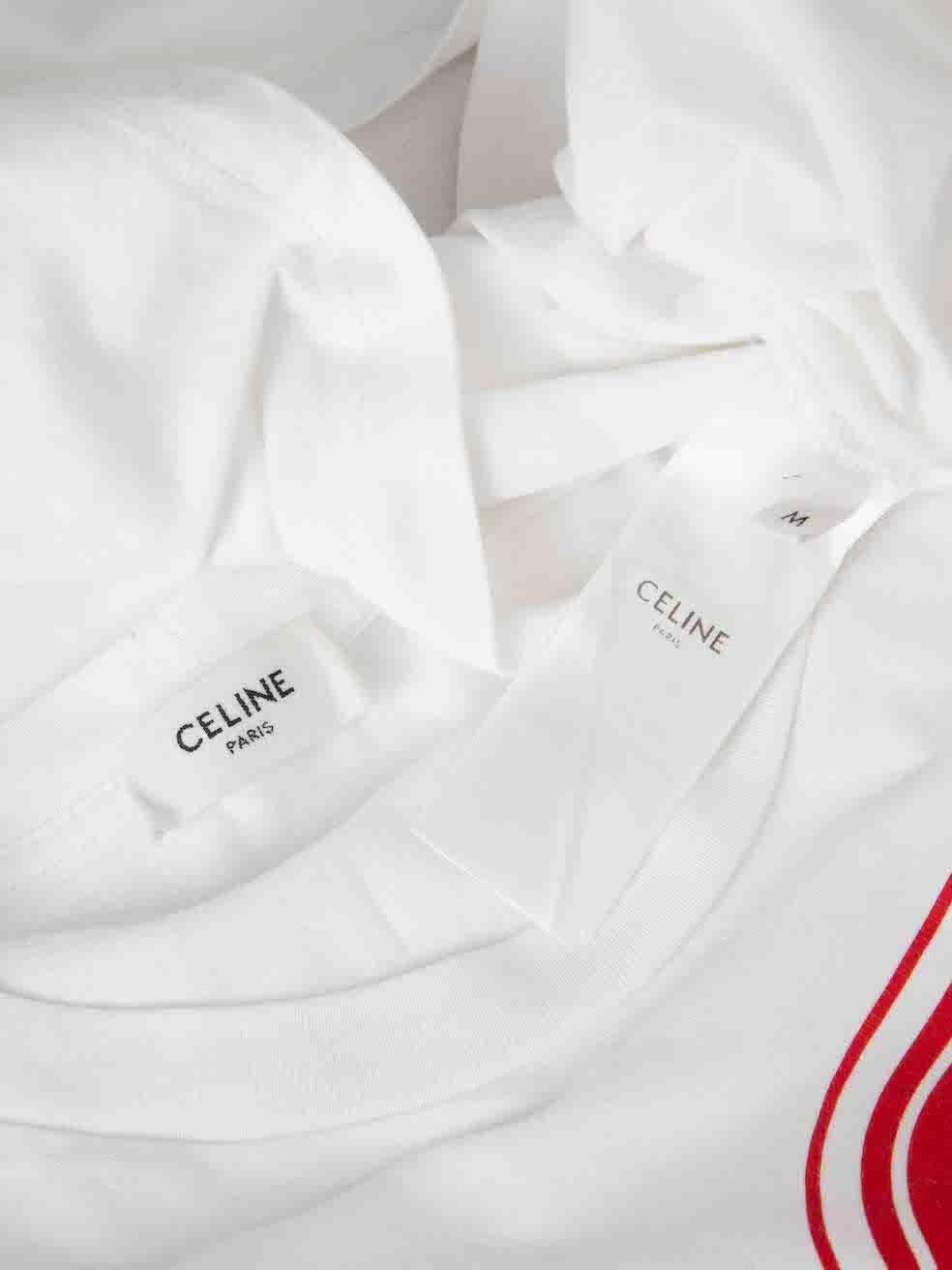 Céline White C Logo Print Tank Top Size M For Sale 4