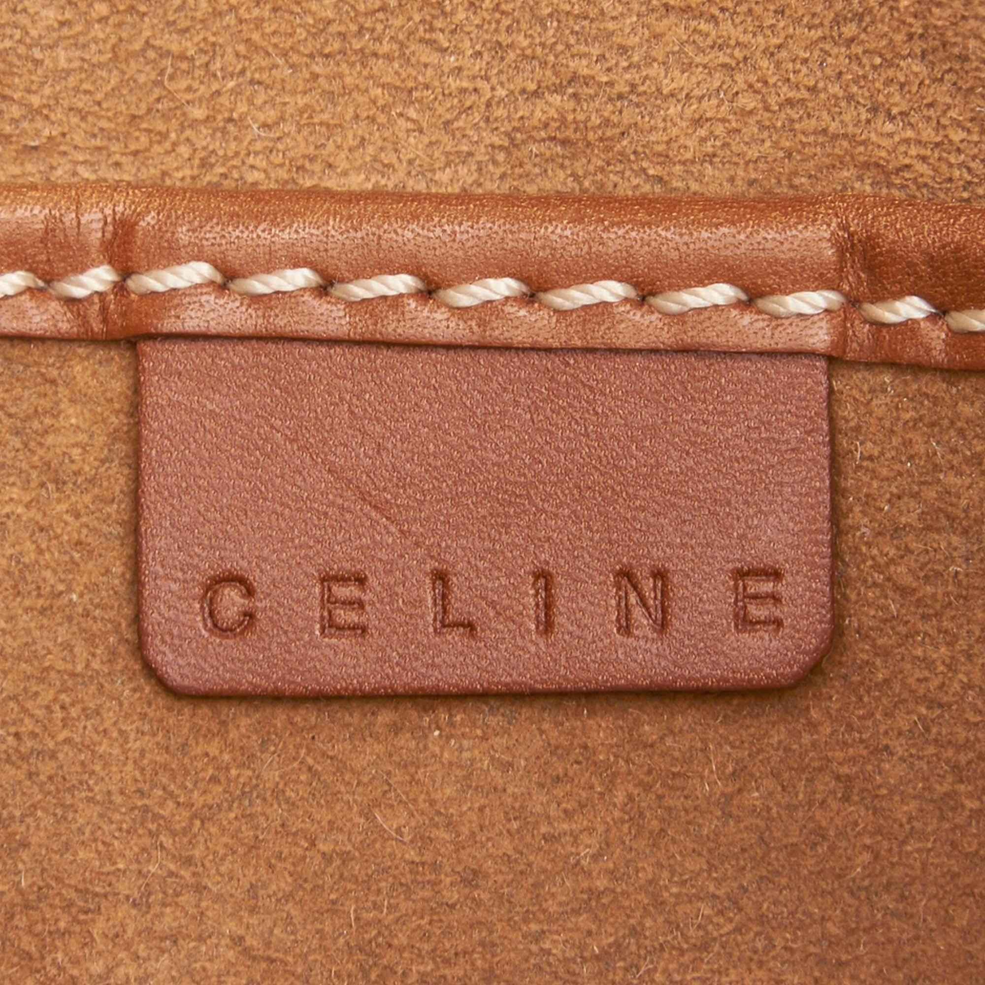 Celine White Canvas Baguette 2