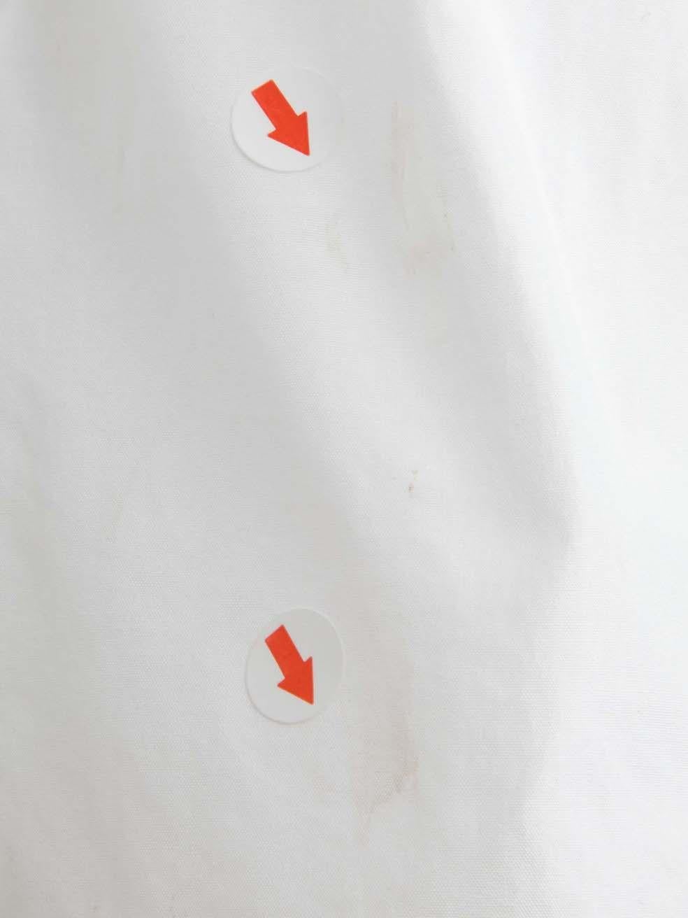Céline White Collarless Button Up Shirt Size XL For Sale 3