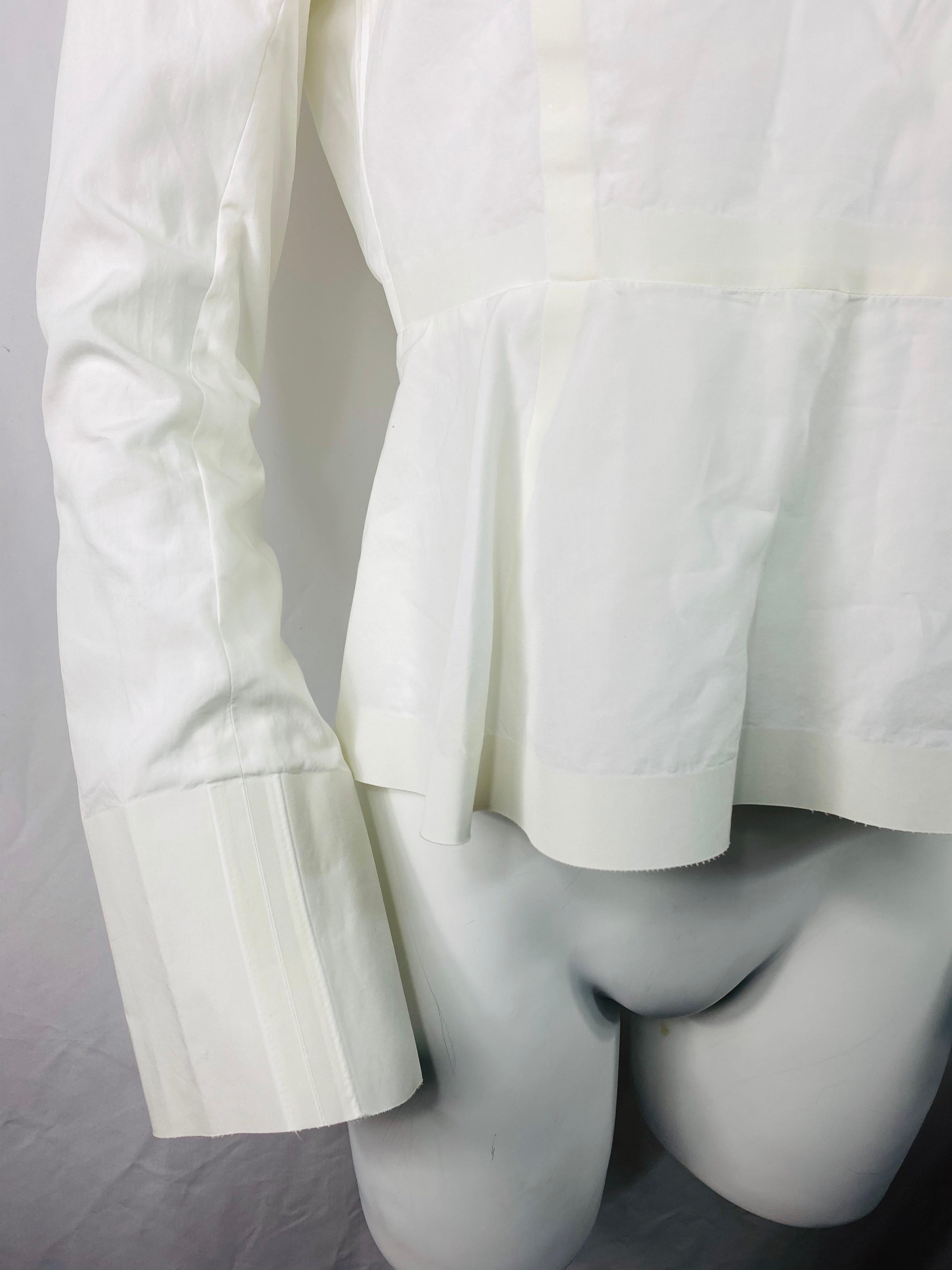 white cotton blouse long sleeve