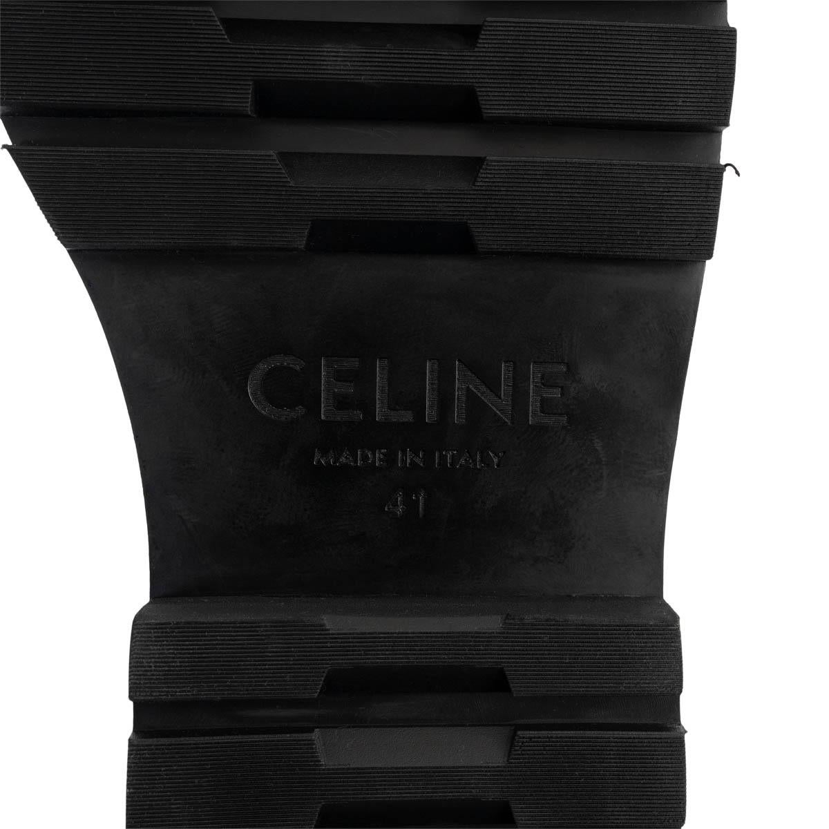 CELINE white leather CLEA TRIOMPHE CHUNKY GLADIATOR Sandals Shoes 41 fit 40.5 4