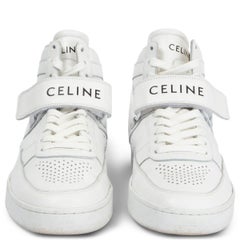 CELINE white leather CT-03 High Top Sneakers Shoes 39