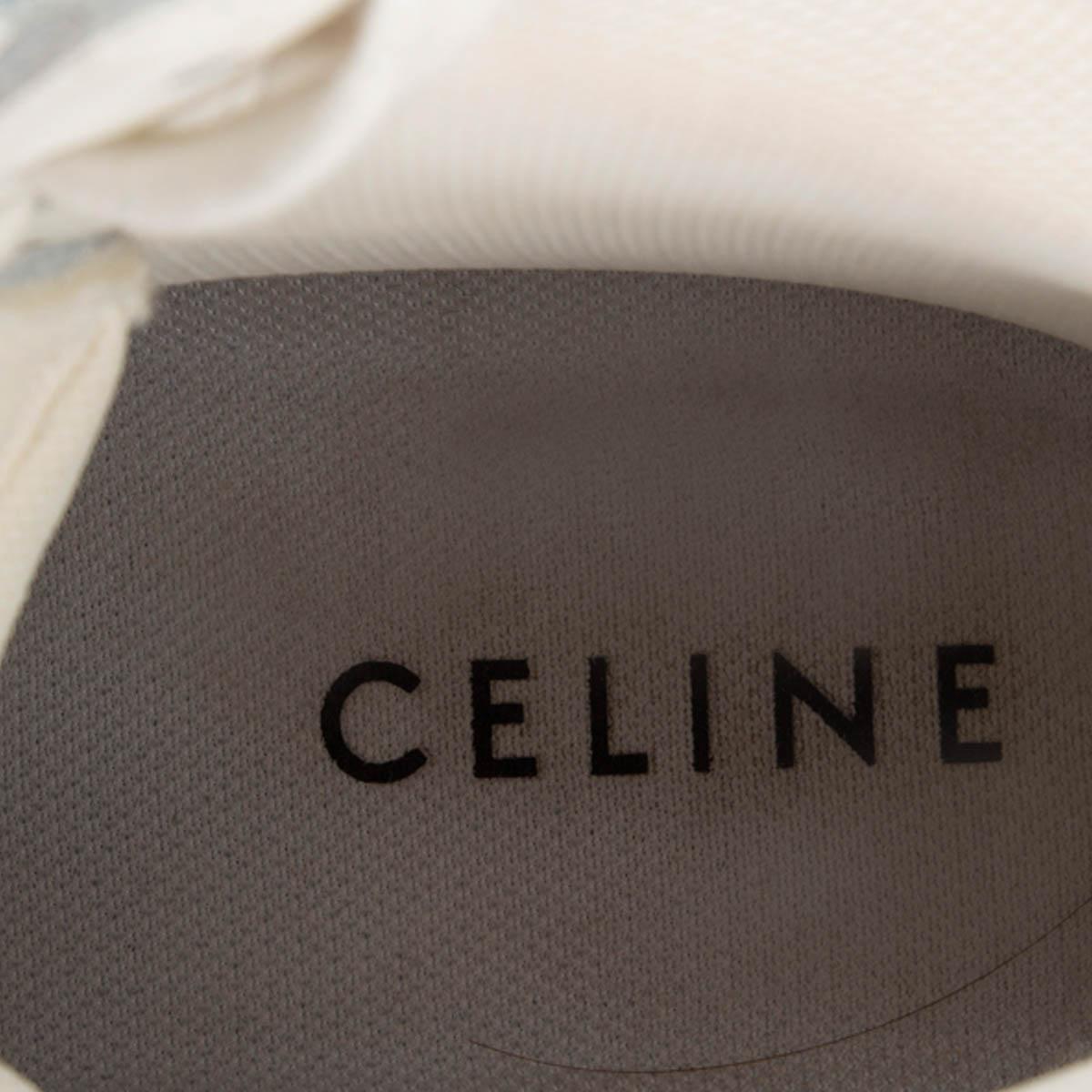 CELINE white leather CT-03 High Top Sneakers Shoes 39 In Good Condition In Zürich, CH