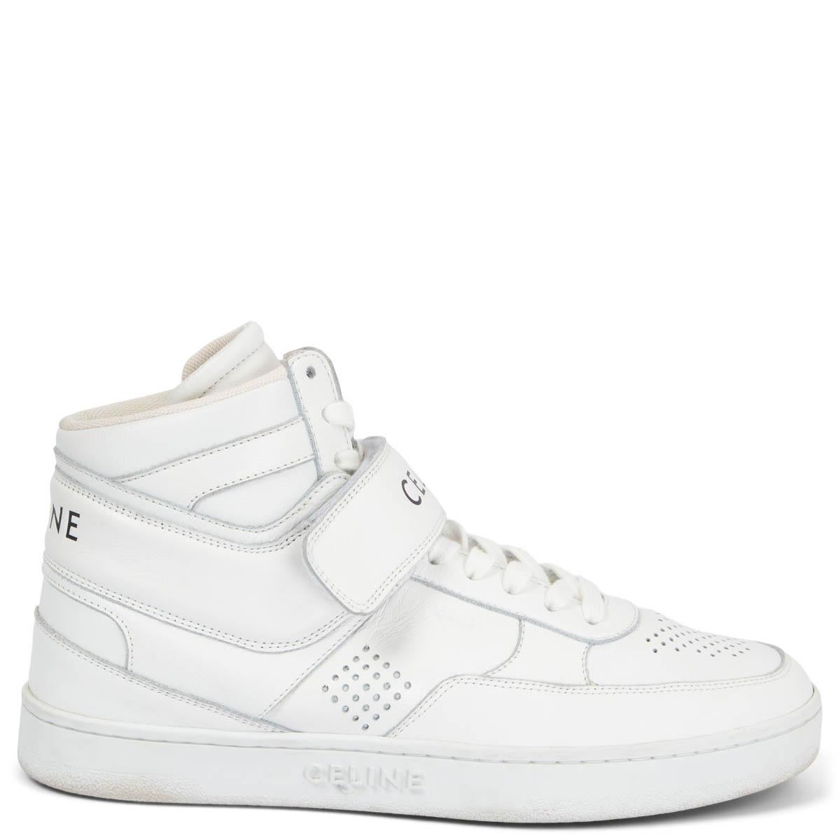 CELINE white leather CT-03 High Top Sneakers Shoes 39