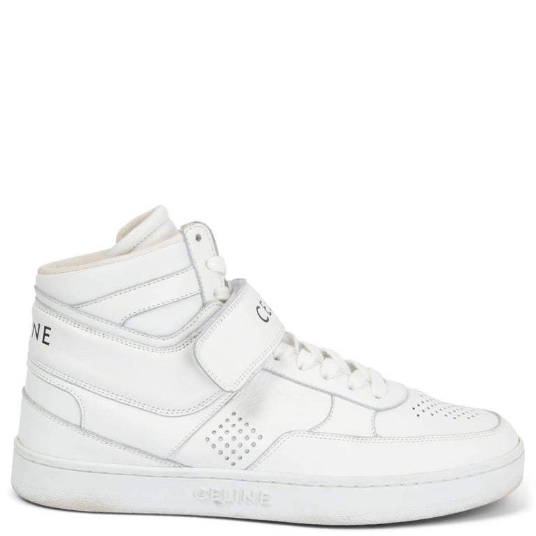 CELINE white leather CT-03 High Top Sneakers Shoes 39 at 1stDibs | celine  ct-03, celine high top sneakers, all white shaq shoes