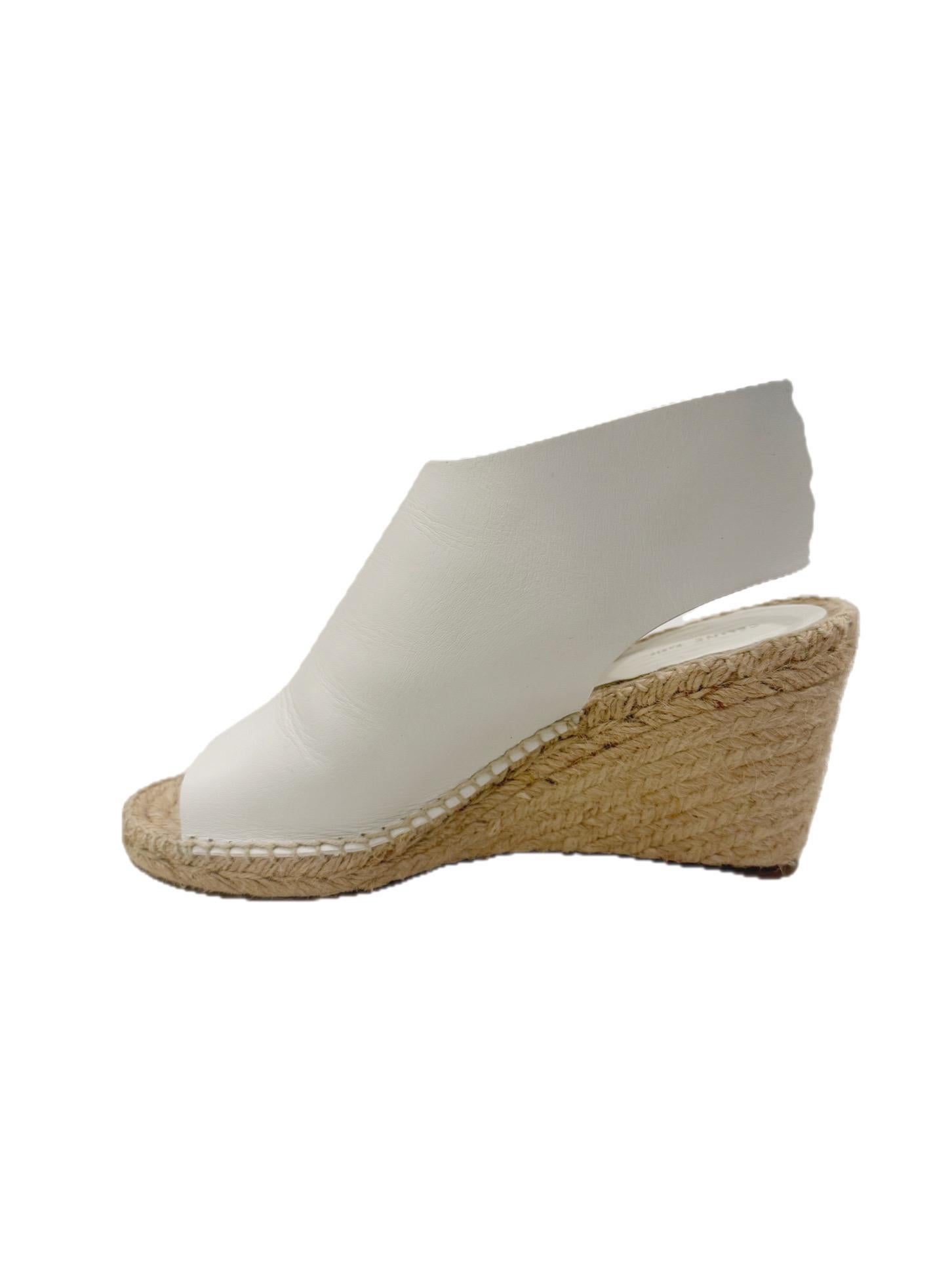 CÉLINE Weiß Leder Espadrille Wedges SS16/SS17 (Phoebe Philo Era) Größe 38 im Angebot 3
