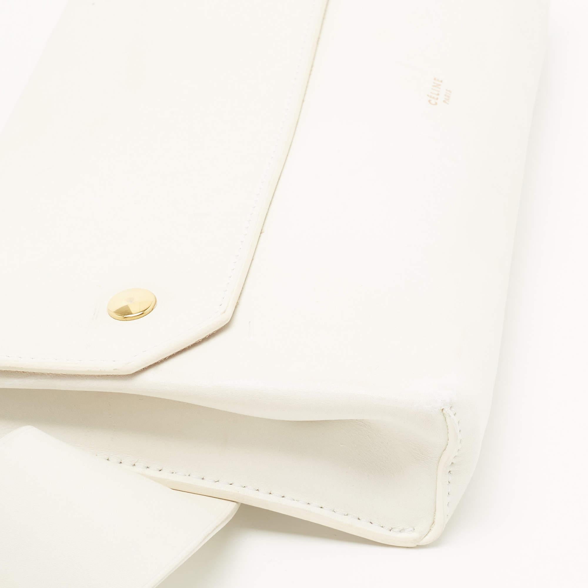 Celine White Leather Flap Bum Waist Bag 1