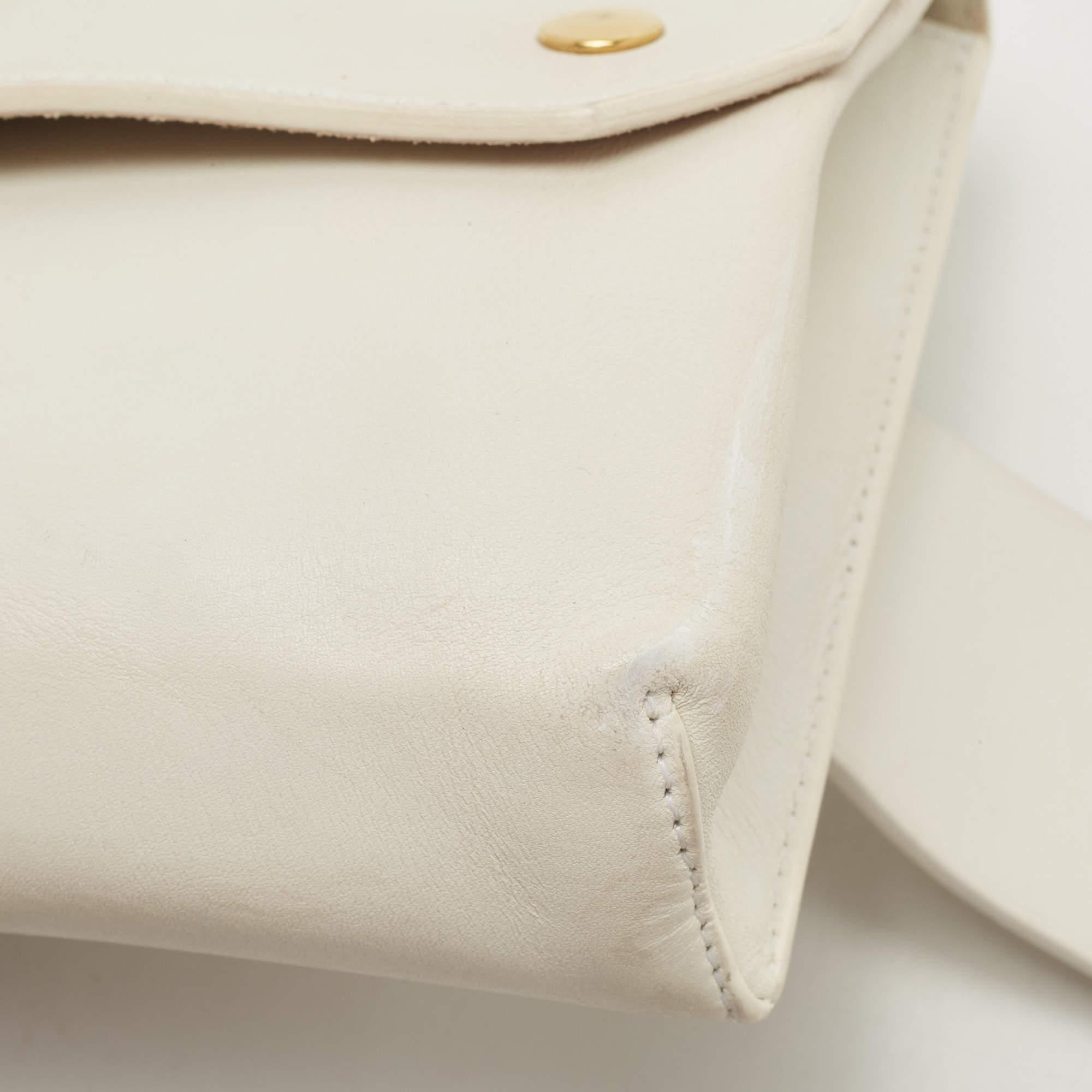 Celine White Leather Flap Bum Waist Bag 5
