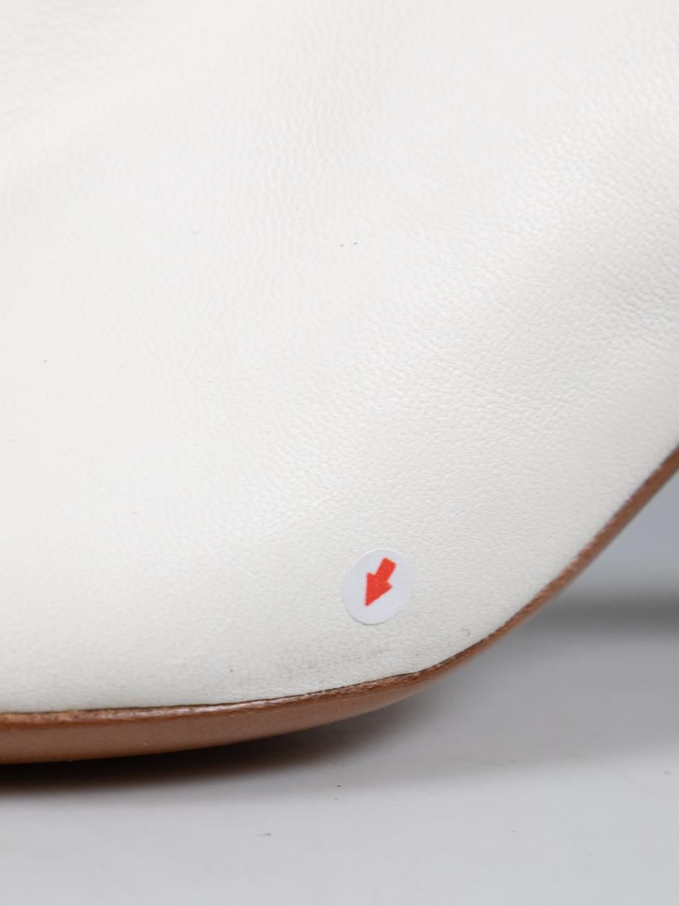 Céline White Leather Heeled Ankle Boots Size IT 35.5 For Sale 3