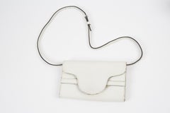 Celine White Leather Shoulder Bag