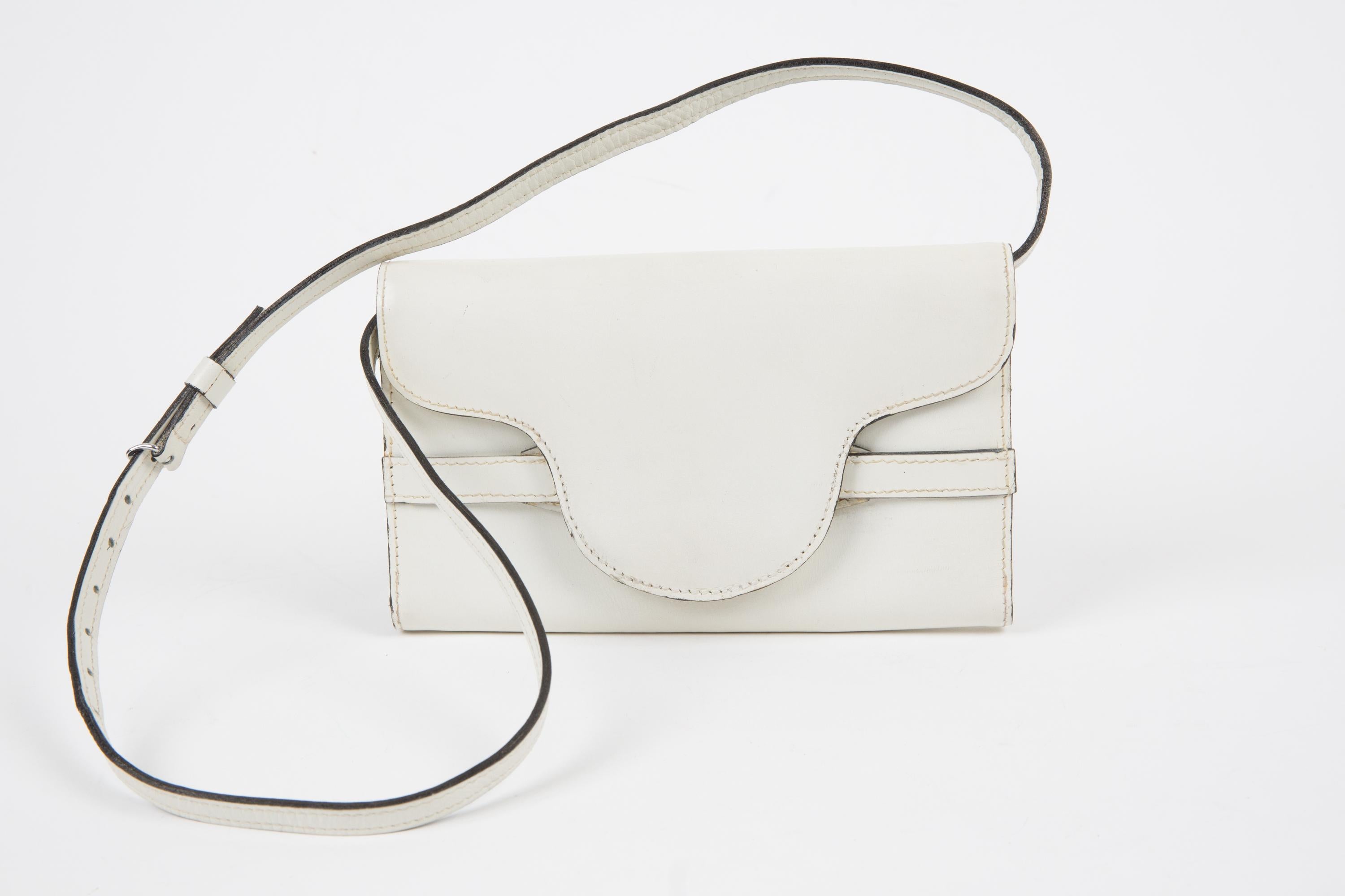 Bolso de piel blanco Celine en venta 3