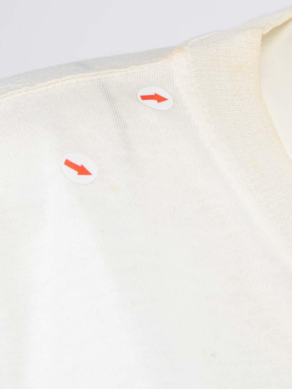 Women's Céline White Logo Embroidery T-Shirt Size XXL For Sale