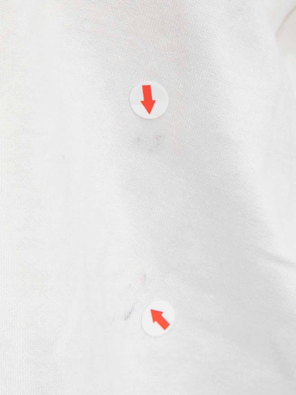 Céline White Logo Embroidery T-Shirt Size XXL For Sale 1