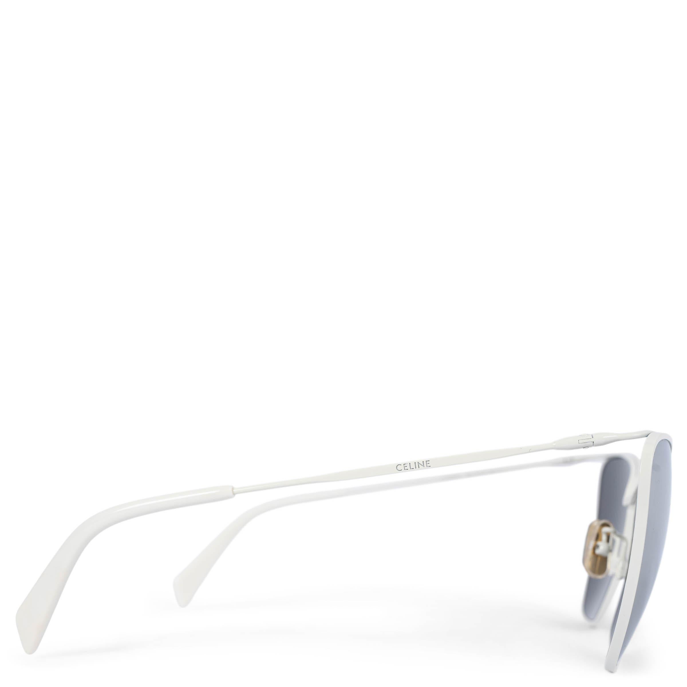 Gray CELINE white metal BUTTERFLY Sunglasses CL40069U For Sale