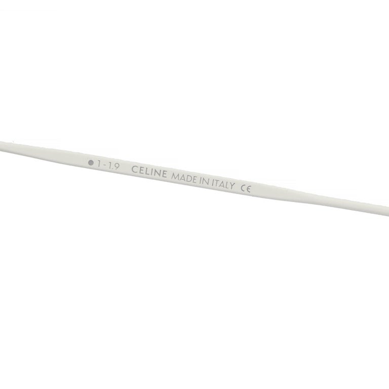 CELINE white metal BUTTERFLY Sunglasses CL40069U For Sale at  display picture 3