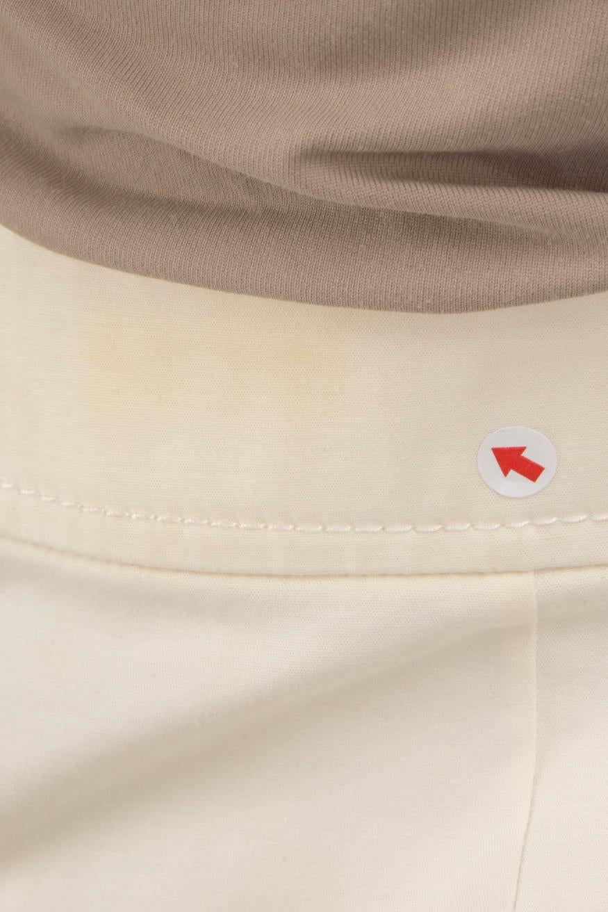 Céline White Pleated Mini Skirt Size M For Sale 3