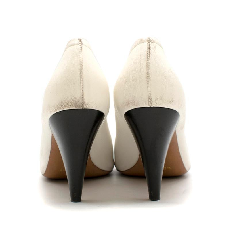 celine white heels