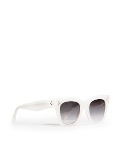 Céline White Square Frame Sunglasses
