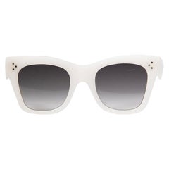 Céline White Square Frame Sunglasses