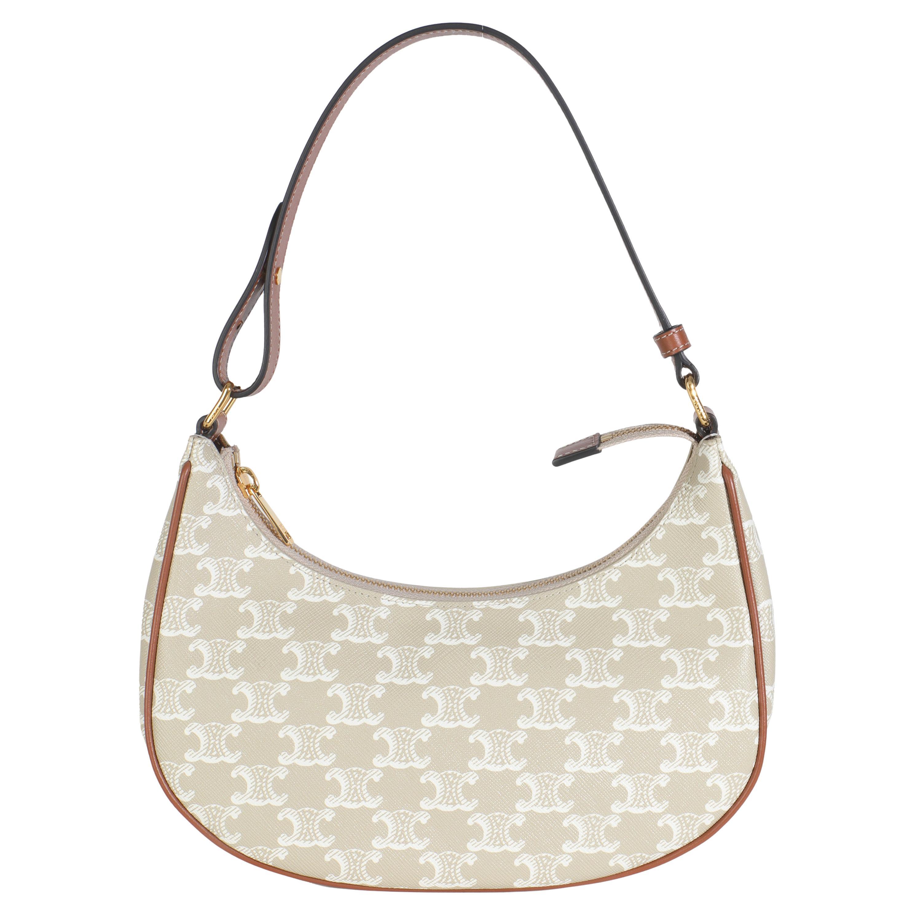 Celine Borsa Ava in tela bianca Triomphe