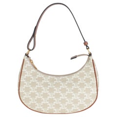 Celine Borsa Ava in tela bianca Triomphe