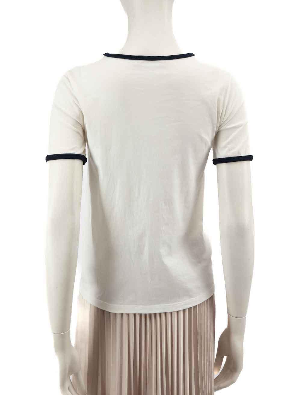 Gray Céline White Triomphe Logo Print T-Shirt Size S