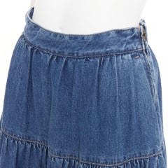 CELINE W_JS_013 S060 5021 07UW Falda midi de denim ligero «Prairie» de 66 cm