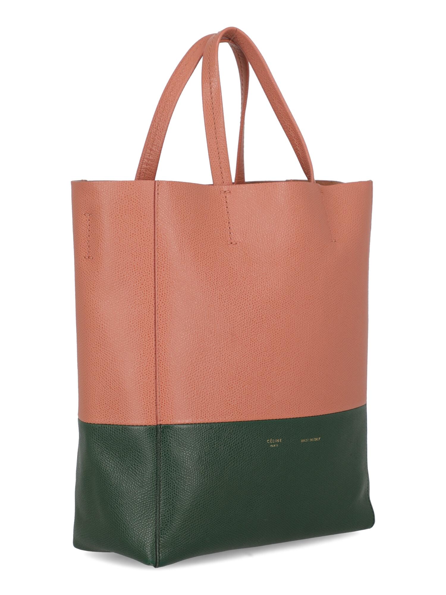 Pink Celine Woman Shoulder bag  Green Leather For Sale