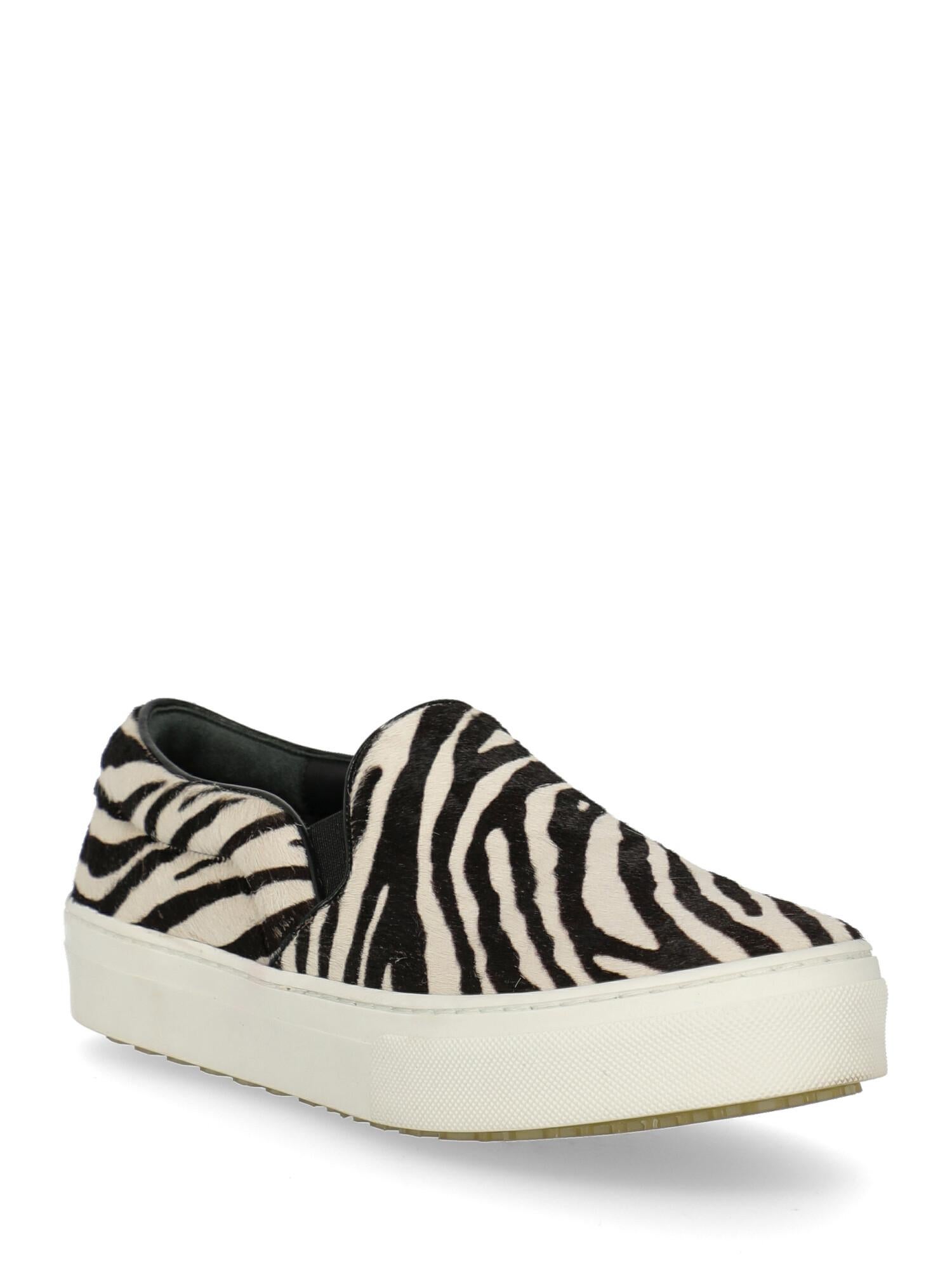 Sneaker, leather, animal print, slip-on style, lining with logo, pony, branded insole, contrasting sole, leather lining. Product Condition: Excellent. Sole: negligible signs of use
