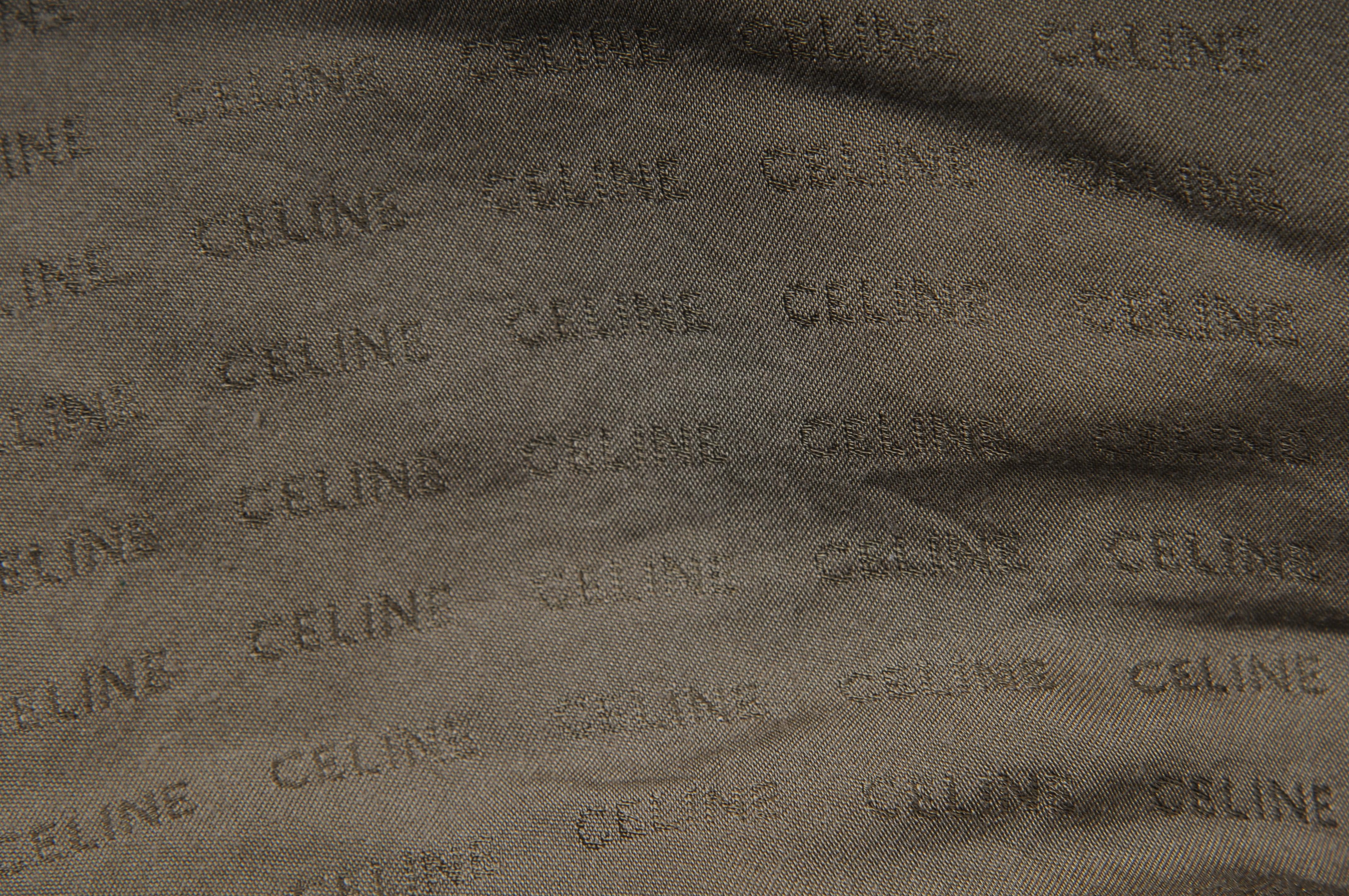 Celine Damen Cargohose Größe 40 US8 Grün Kaki Leichtes Nylon Gold Hardware im Angebot 9