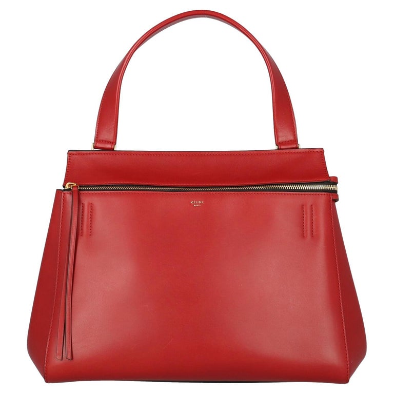 Celine Women Handbags Edge Burgundy Leather For Sale at 1stDibs
