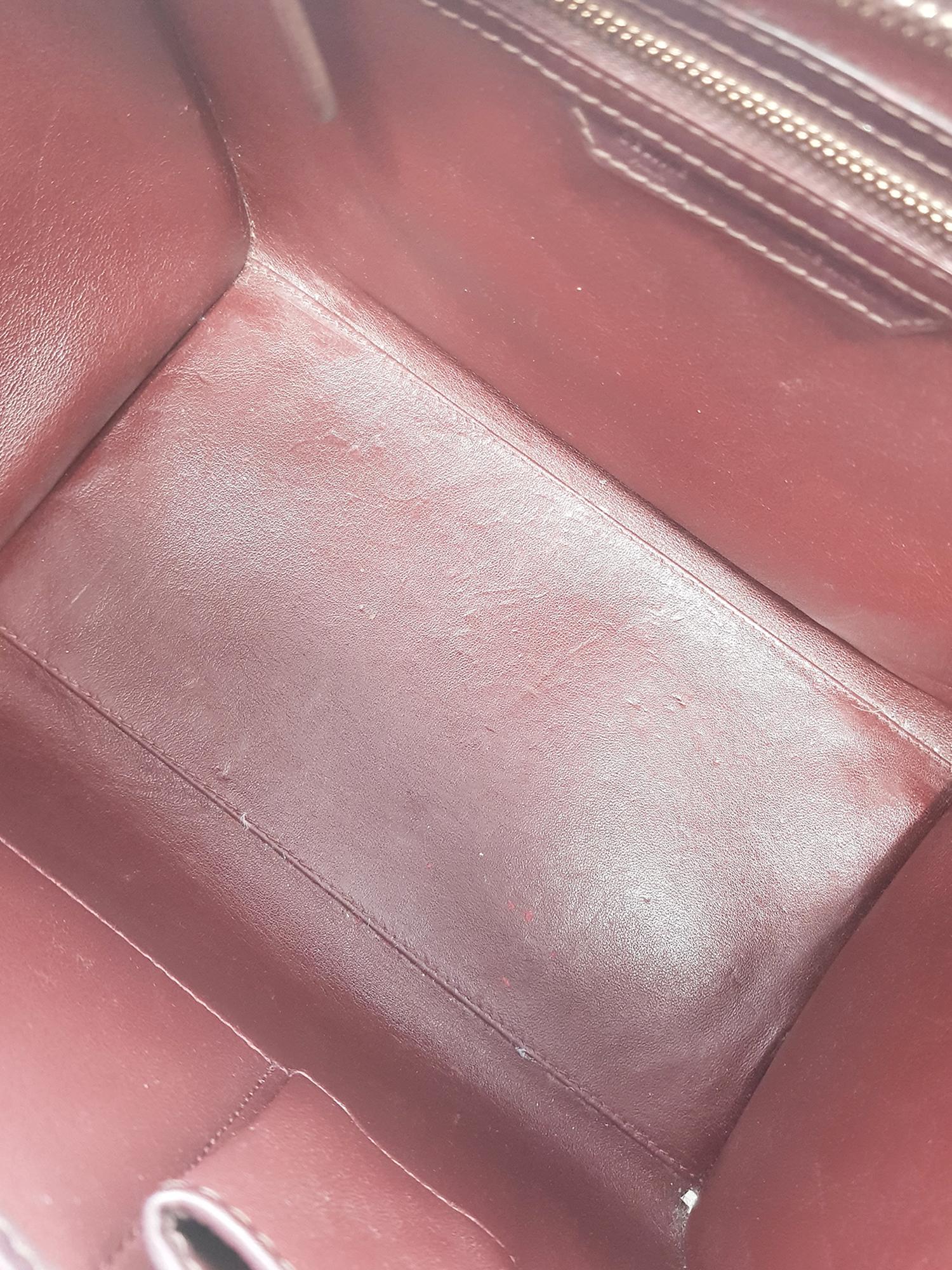 Celine Women  Handbags  Luggage Burgundy Leather For Sale 1