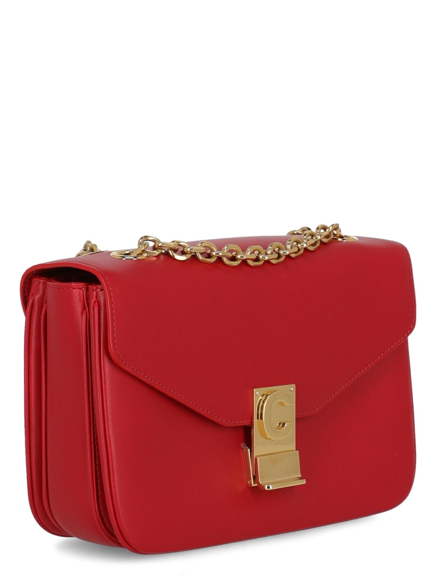 Celine  Women Handbags  Red Leather In Excellent Condition For Sale In Milan, IT