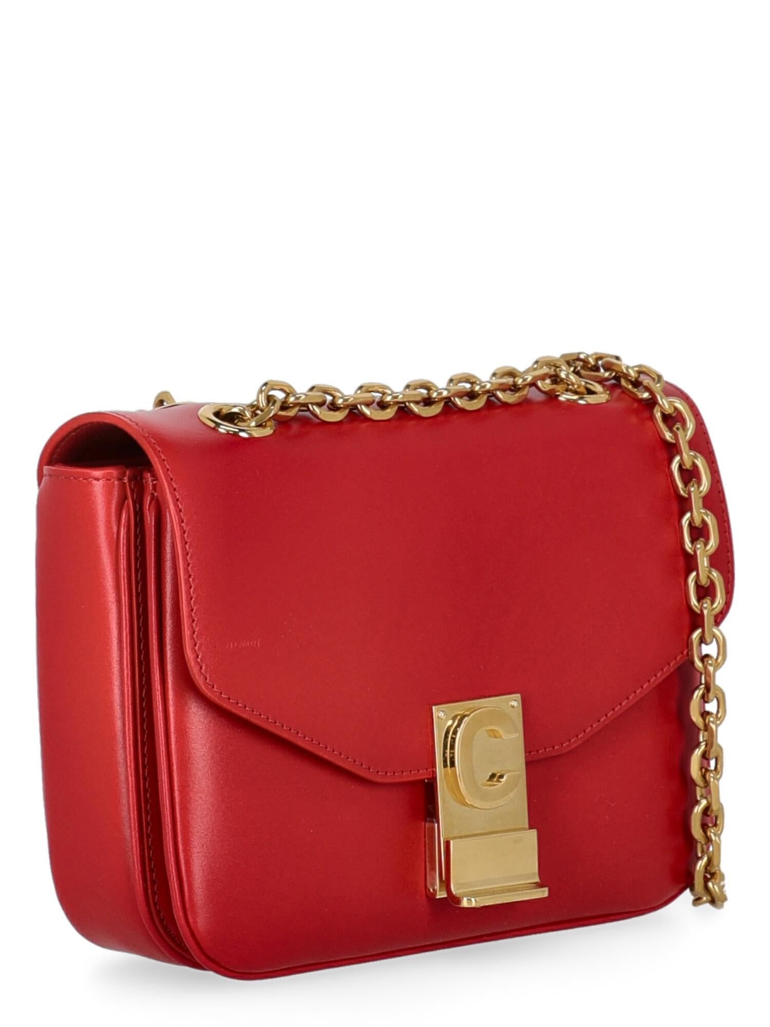 Celine  Women Shoulder bags Red Leather In Excellent Condition For Sale In Milan, IT
